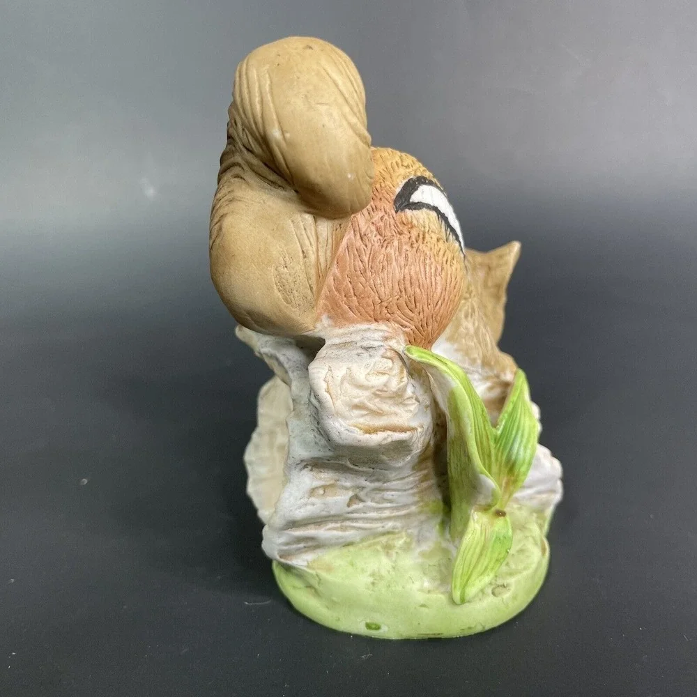 Vintage‎ Homco Chipmunk On Log With Turtle Porcelain Figurine 4 1/2